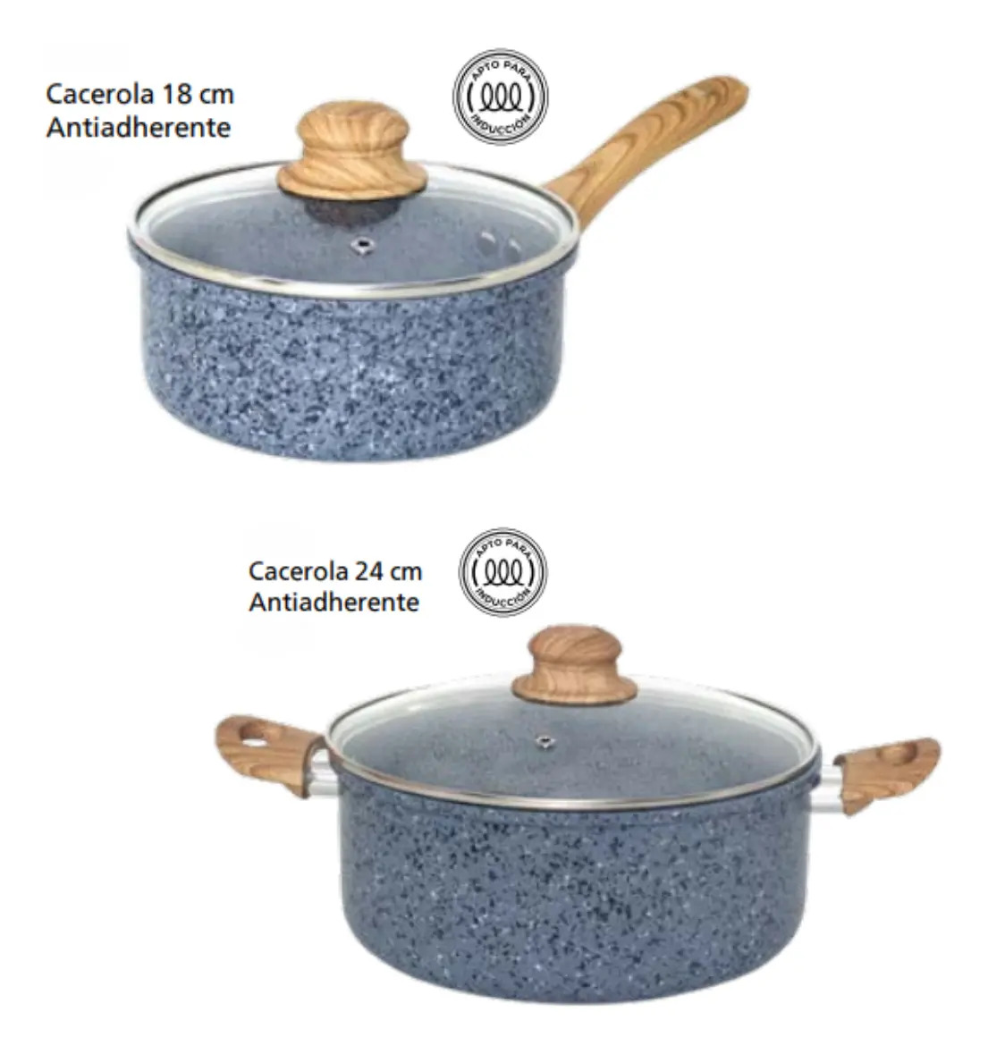 Caçarolas 18 cm e 24 cm